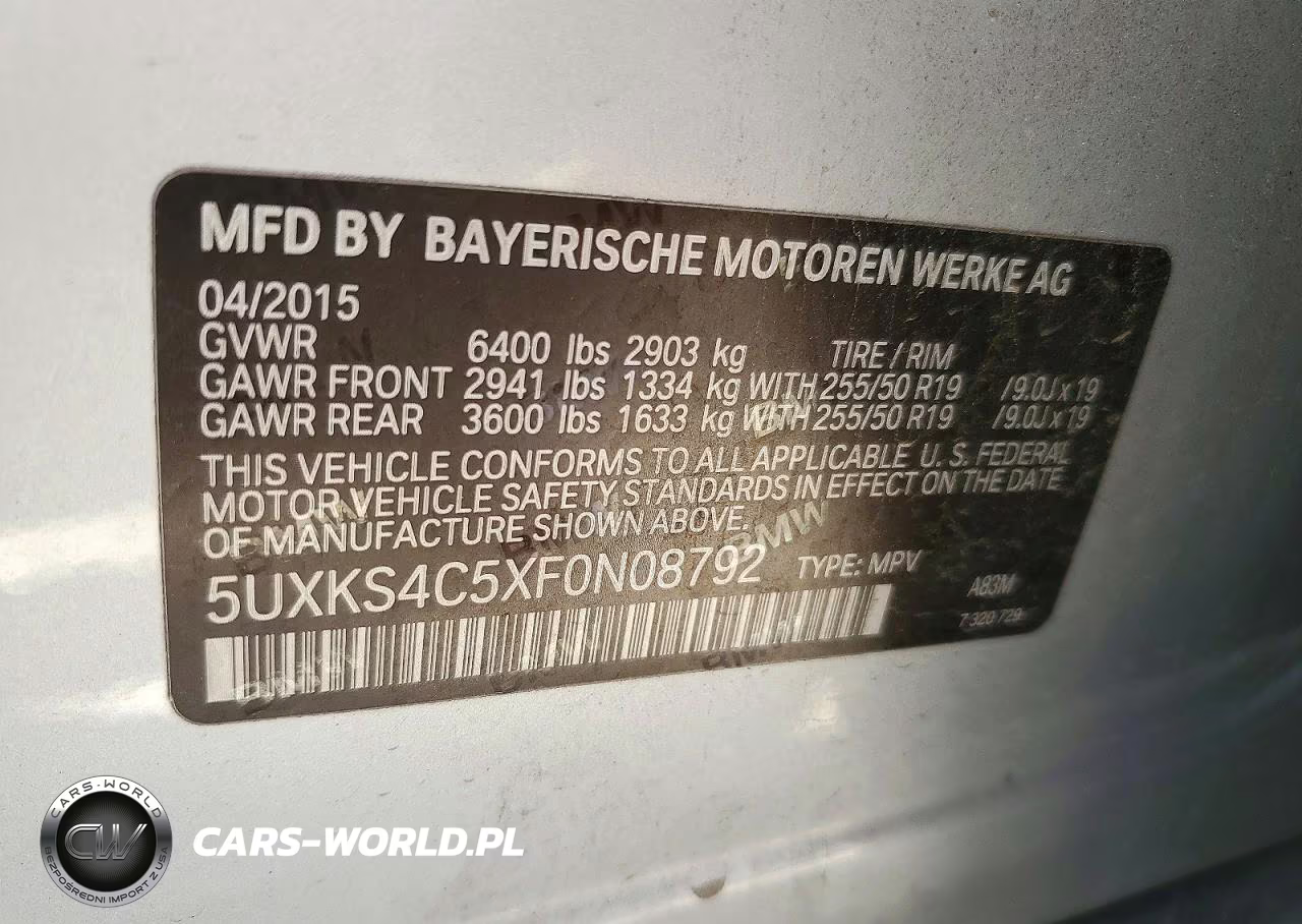 2015 BMW X5 xDrive35D VIN:5UXKS4C5XF0N08792 - 13