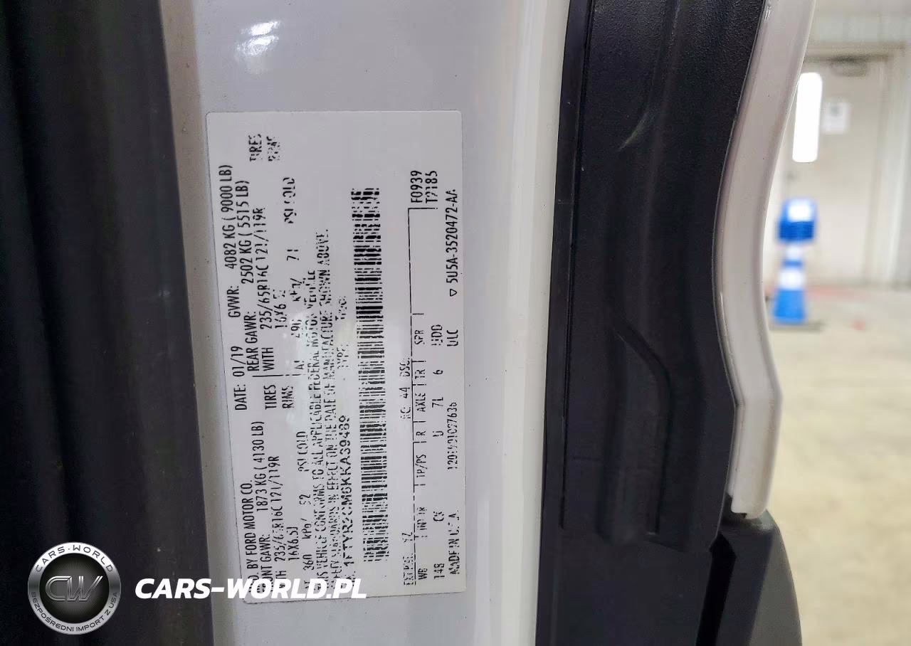 2019 Ford Transit T-250 VIN:1FTYR2CM6KKA39489 - 13