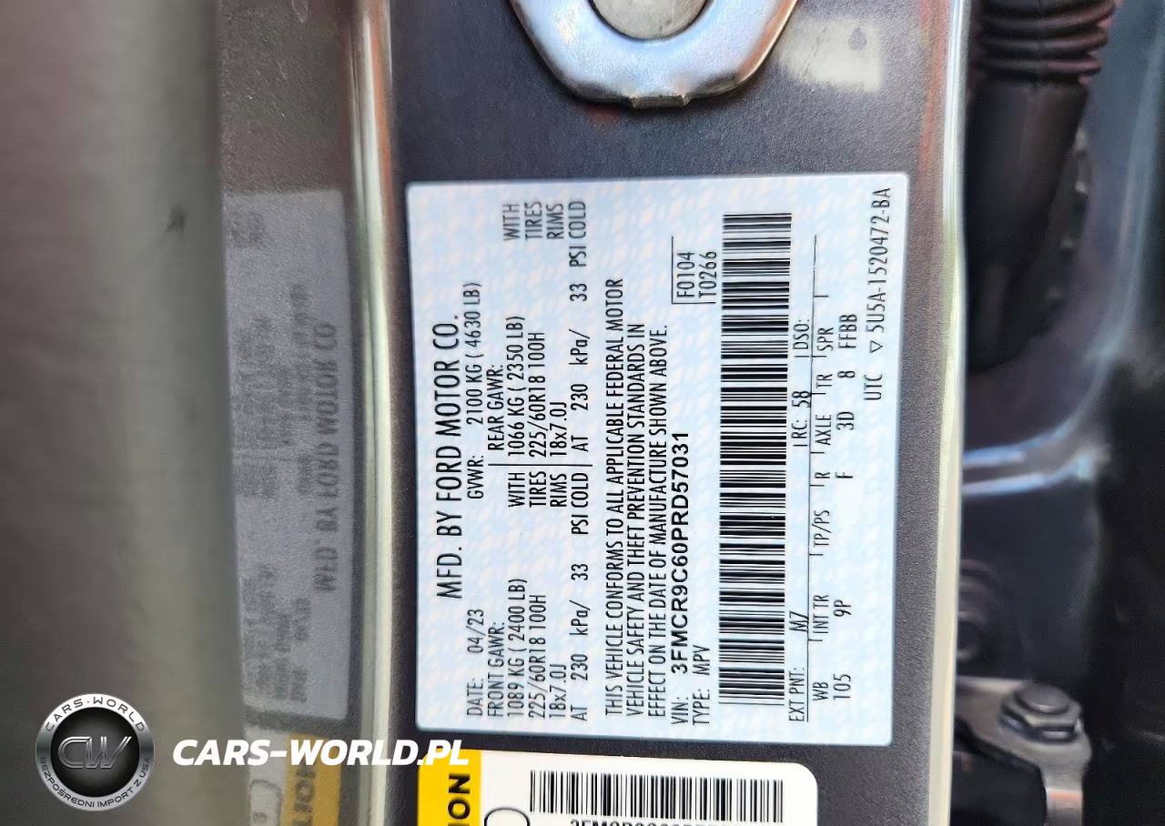 2023 Ford Bronco Sport Outer Banks VIN:3FMCR9C60PRD57031 - 13