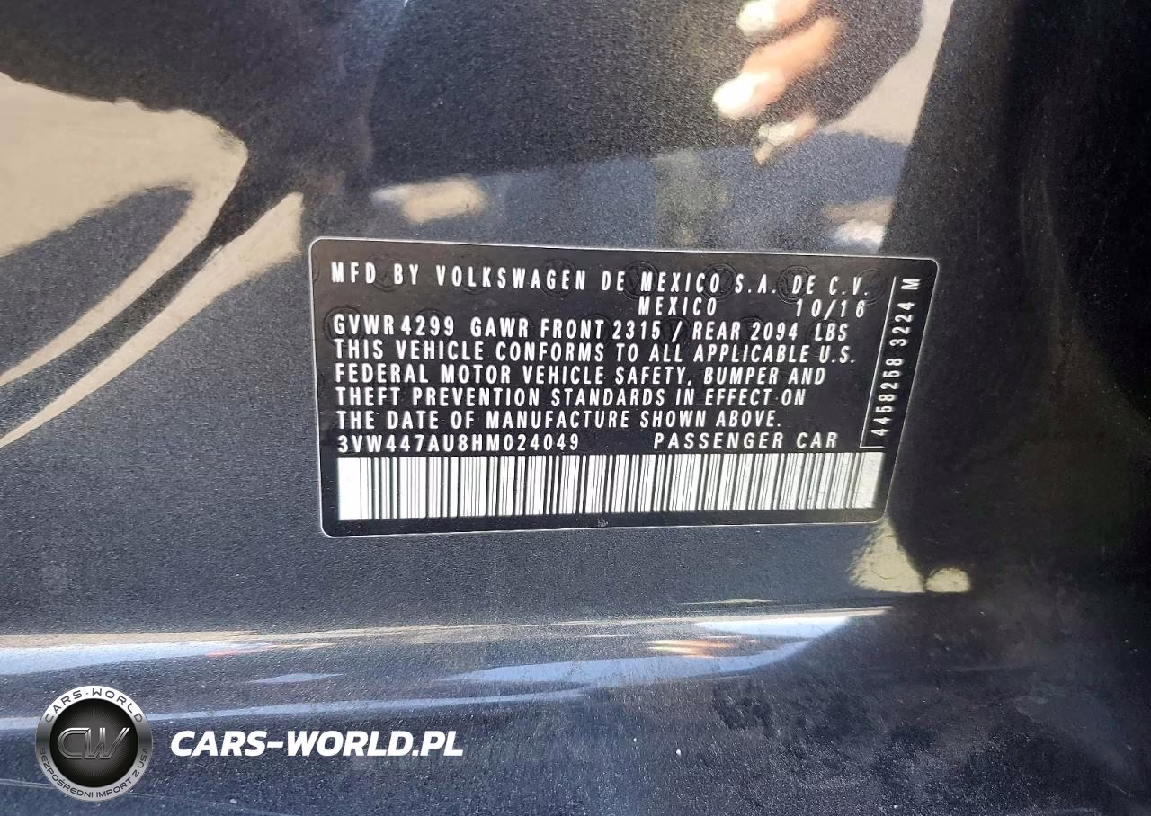 2017 Volkswagen Gti S-Se VIN:3VW447AU8HM024049 - 12