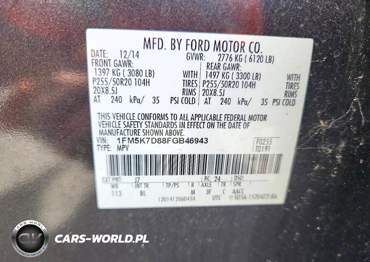 2015 Ford Explorer Xlt VIN:1FM5K7D88FGB46943 - 13