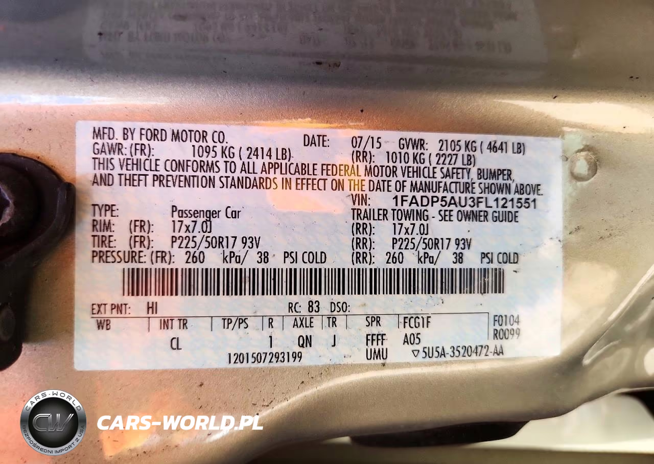 2015 Ford C-Max Se VIN:1FADP5AU3FL121551 - 12