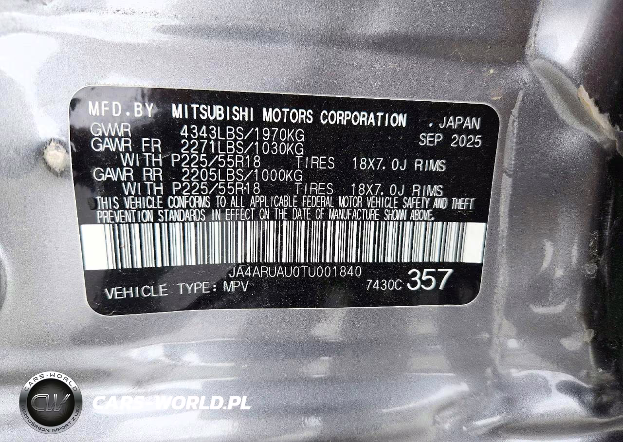 2026 Mitsubishi Outlander Sport S-Se VIN:JA4ARUAU0TU001840 - 13