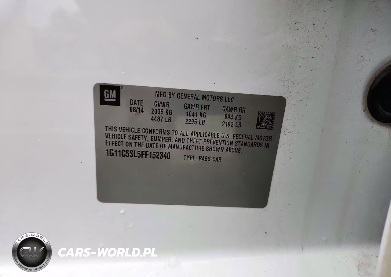 2015 Chevrolet Malibu 1Lt VIN:1G11C5SL5FF152340 - 12
