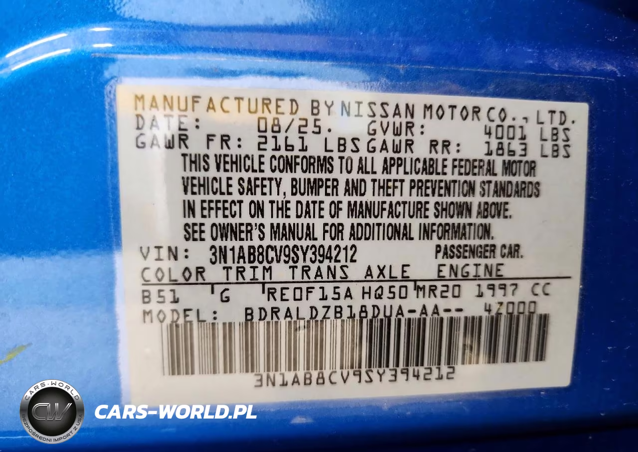 2025 Nissan Sentra Sv VIN:3N1AB8CV9SY394212 - 12