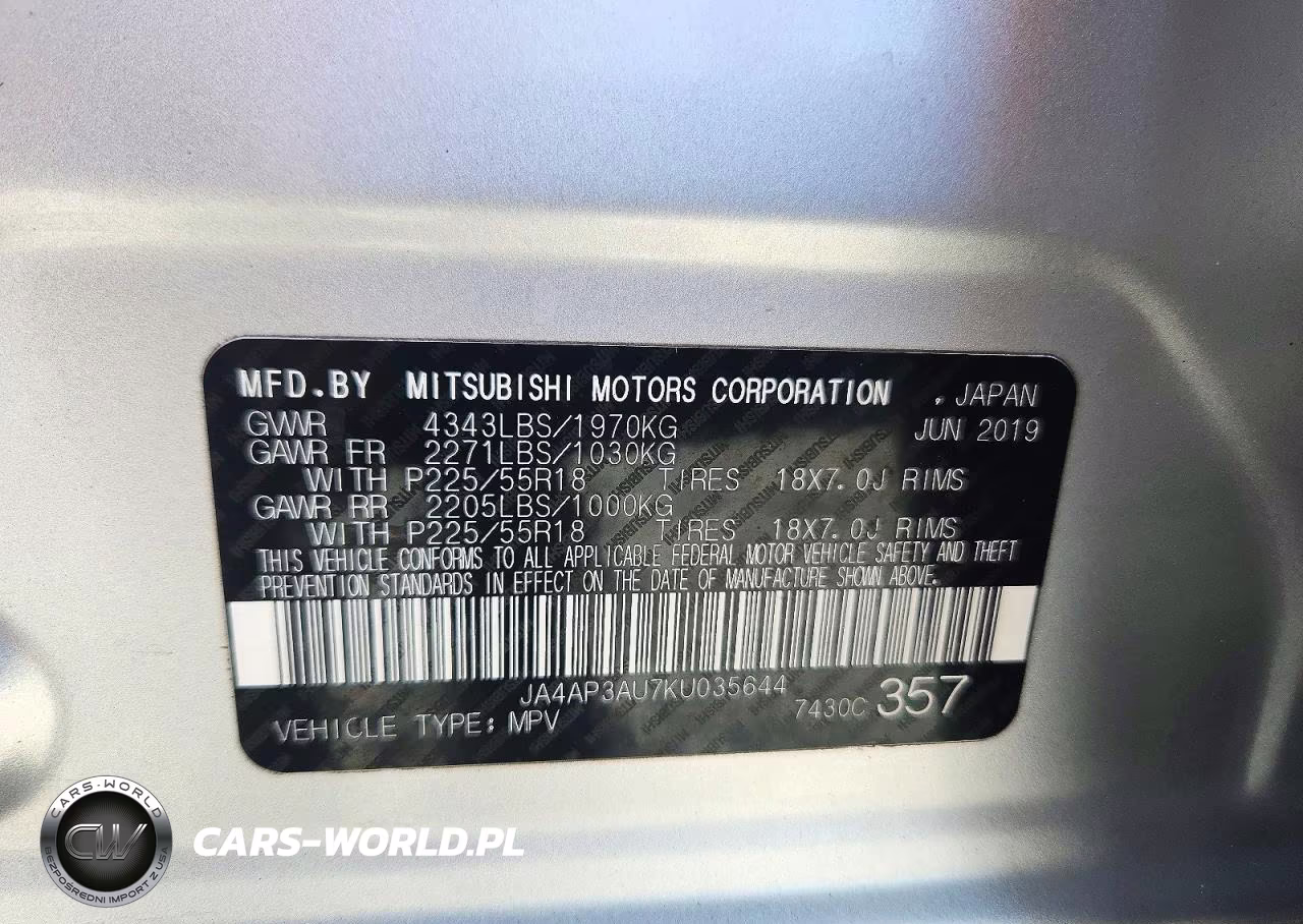 2019 Mitsubishi Outlander Sport Es VIN:JA4AP3AU7KU035644 - 13