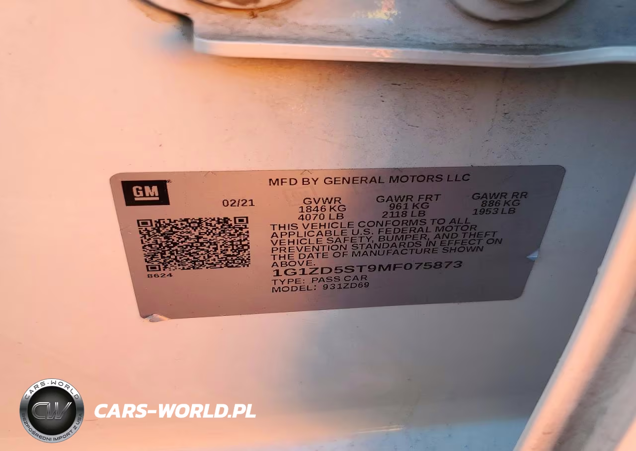 2021 Chevrolet Malibu Lt VIN:1G1ZD5ST9MF075873 - 12