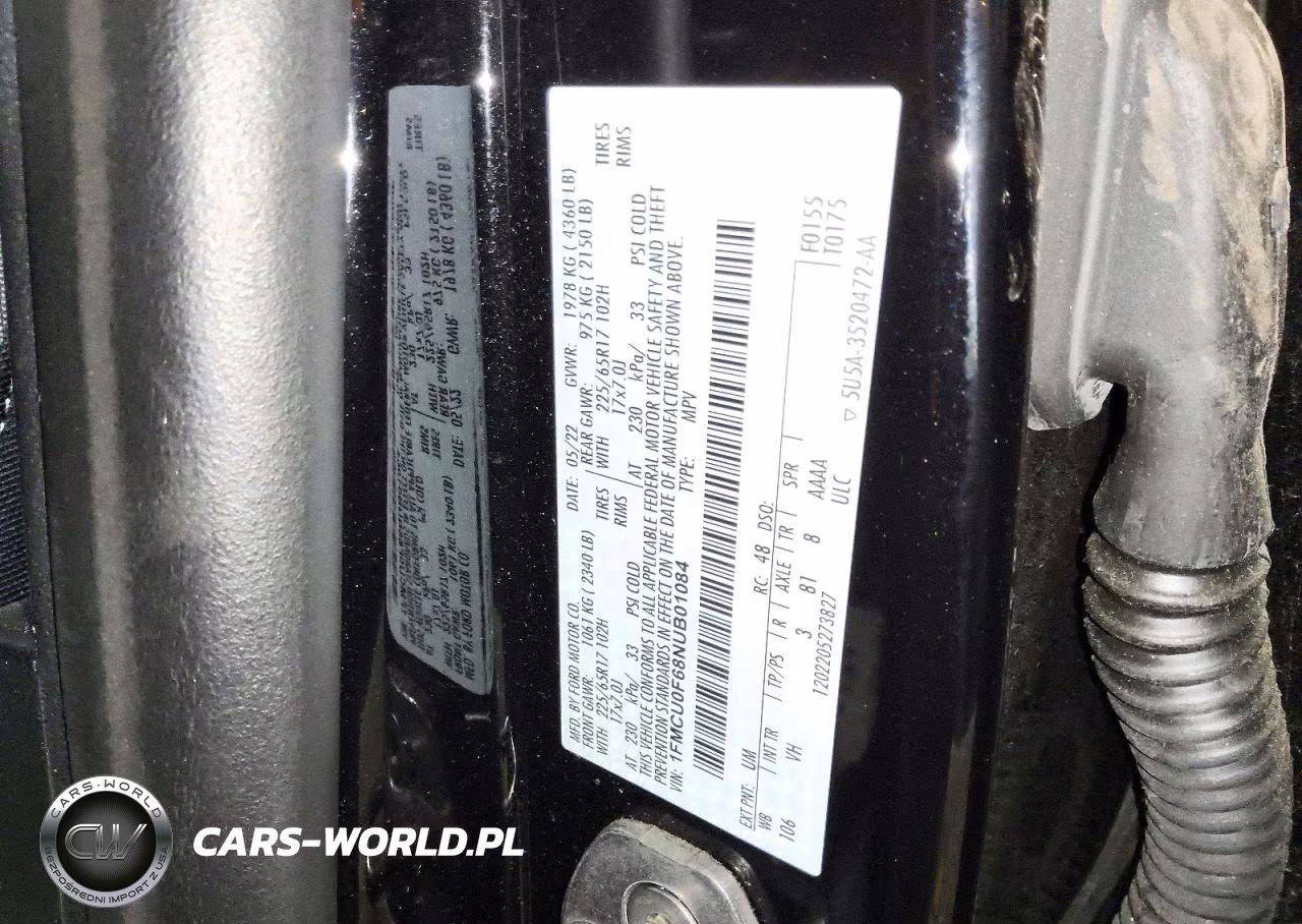 2022 Ford Escape S VIN:1FMCU0F68NUB01084 - 13