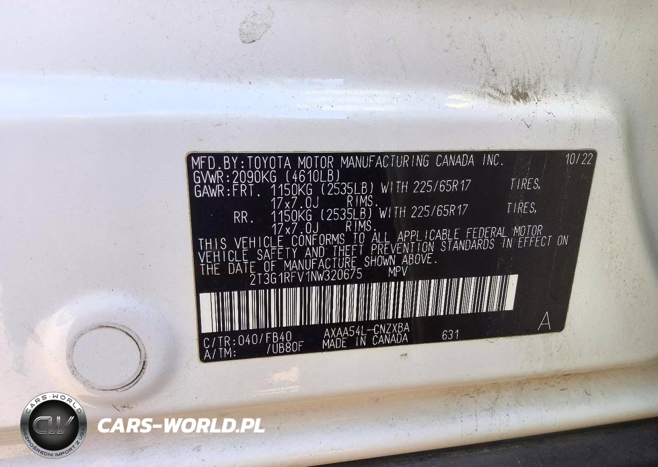 2022 Toyota Rav4 Le VIN:2T3G1RFV1NW320675 - 14