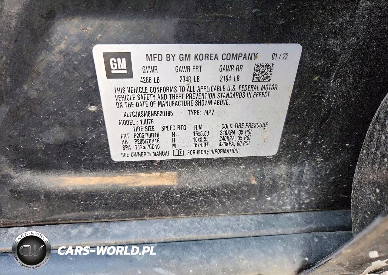 2022 Chevrolet Trax Ls VIN:KL7CJKSM8NB520185 - 13