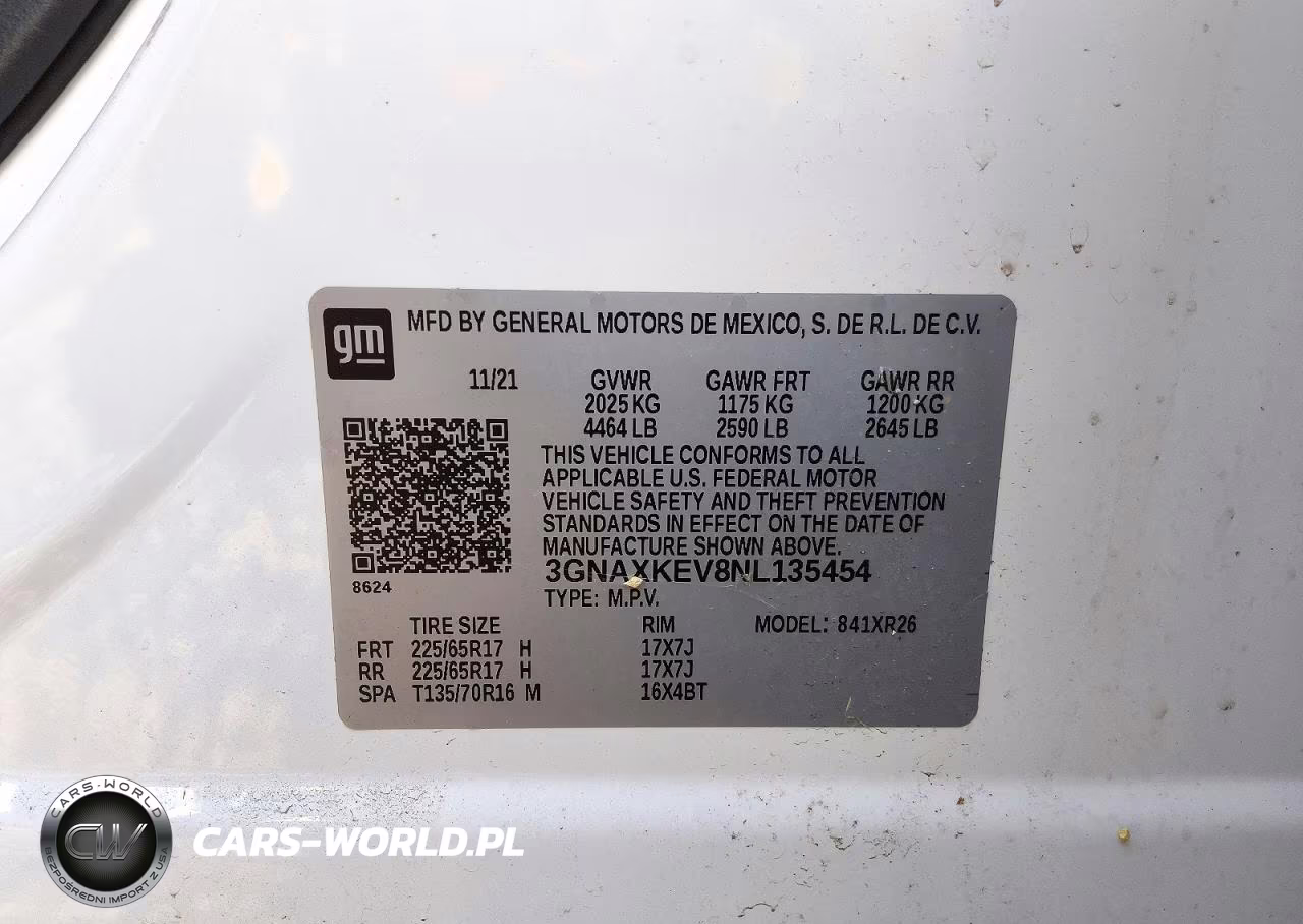 2022 Chevrolet Equinox Lt VIN:3GNAXKEV8NL135454 - 13