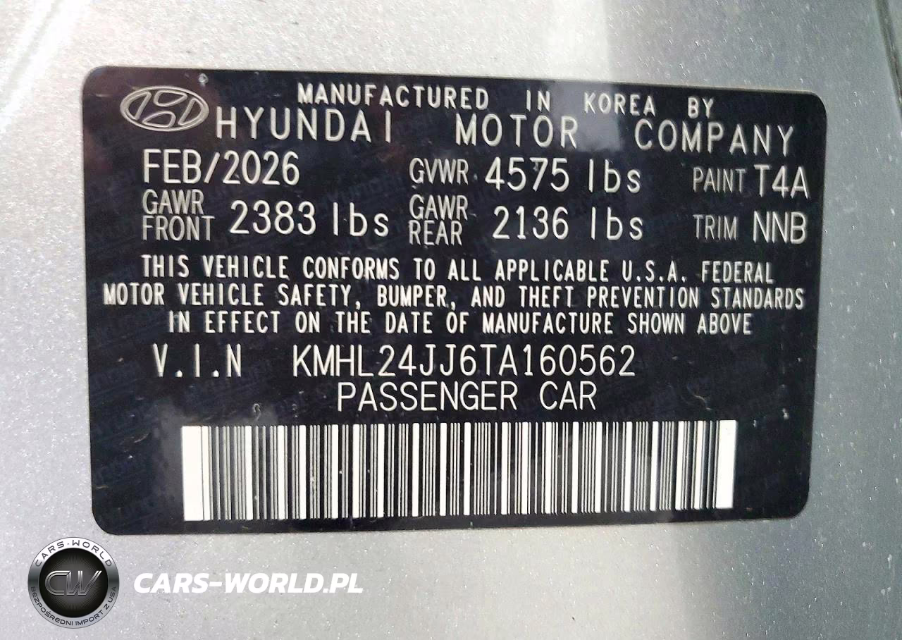 2026 Hyundai Sonata Hybrid Blue VIN:KMHL24JJ6TA160562 - 13