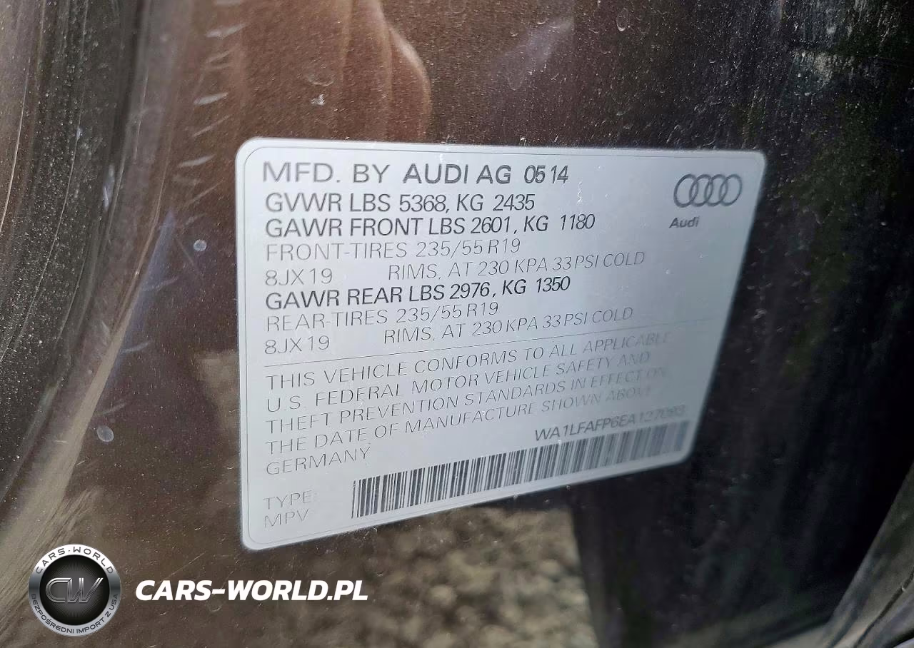 2014 Audi Q5 Premium Plus VIN:WA1LFAFP6EA127093 - 13