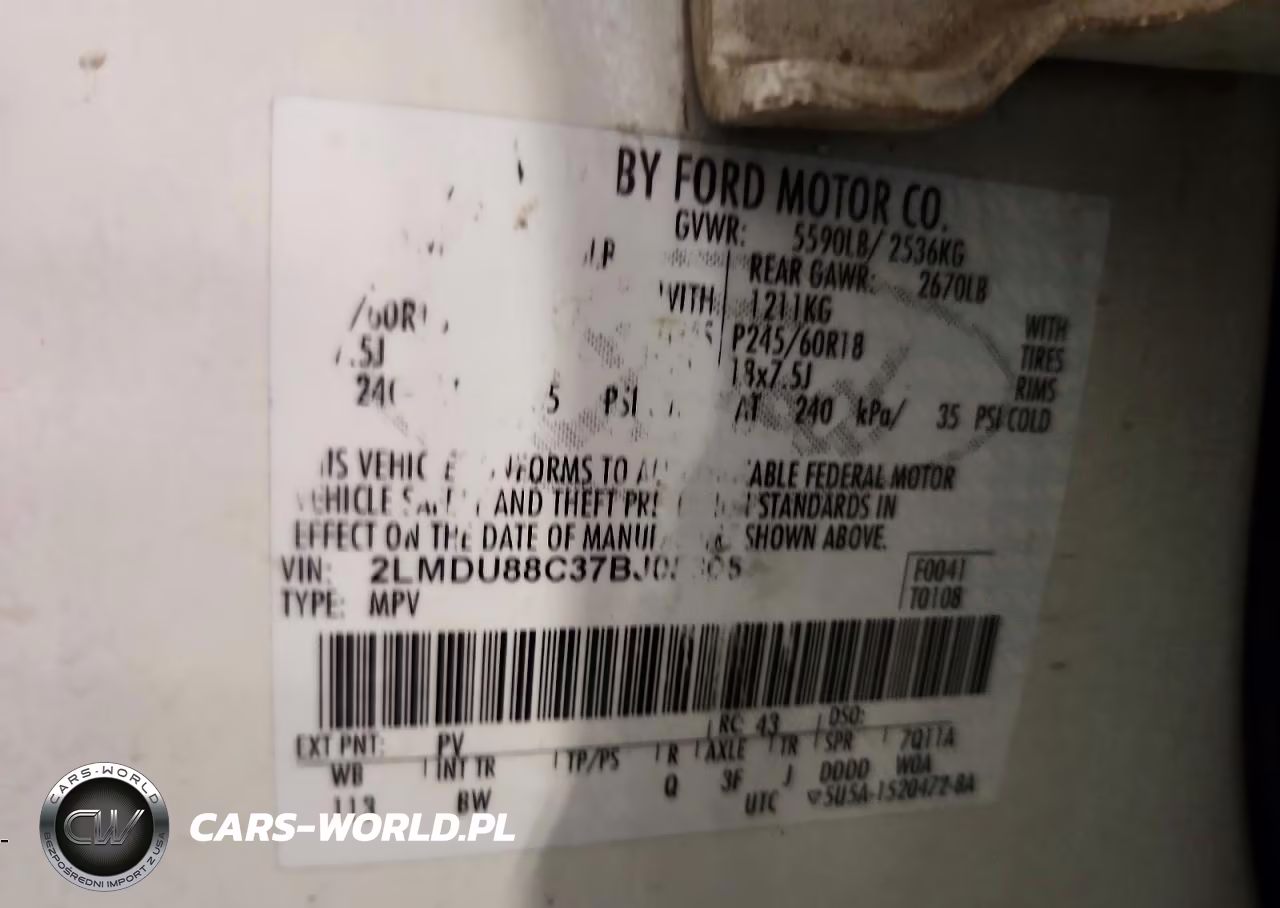 2007 Lincoln Mkx VIN:2LMDU88C37BJ05305 - 13