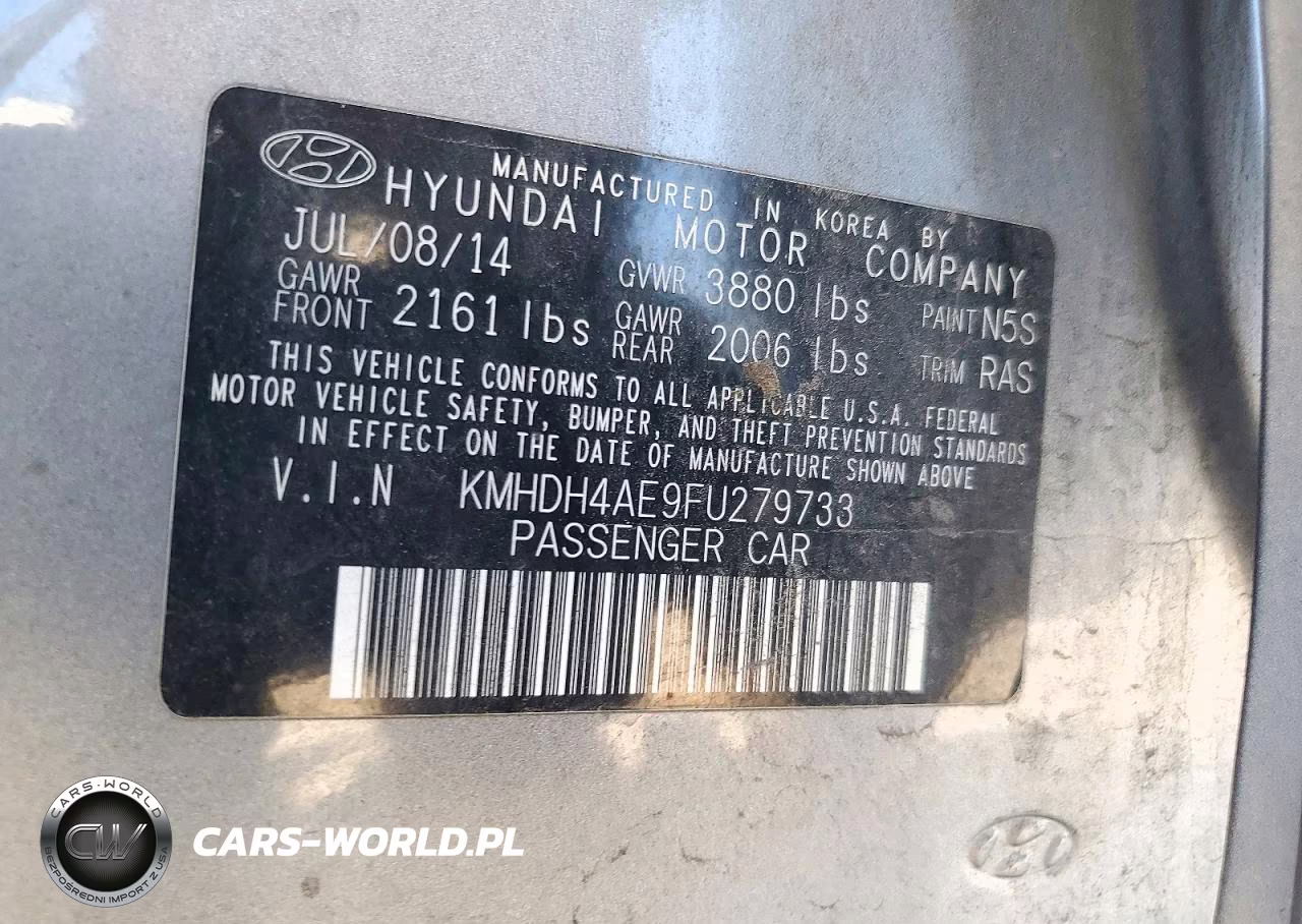 2015 Hyundai Elantra Se VIN:KMHDH4AE9FU279733 - 12