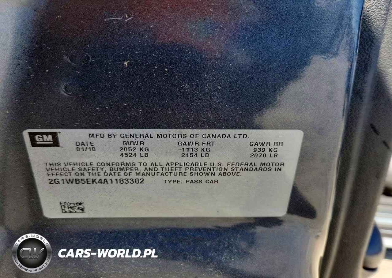 2010 Chevrolet Impala Lt VIN:2G1WB5EK4A1183302 - 12