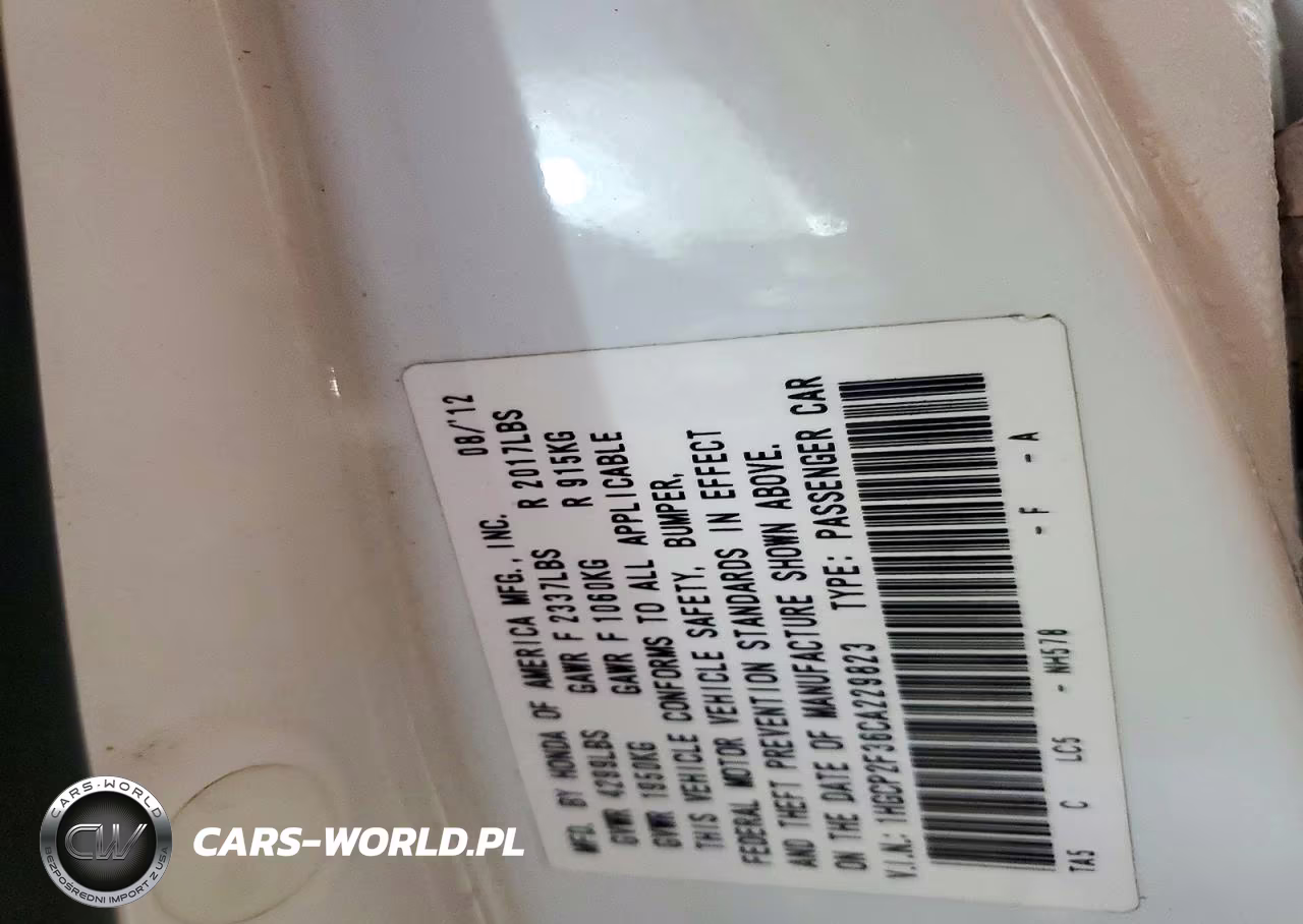2012 Honda Accord Lx VIN:1HGCP2F36CA229823 - 12