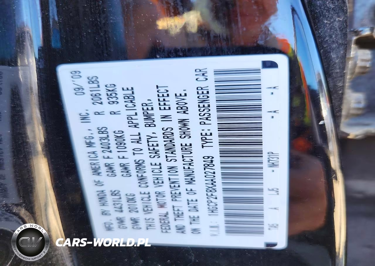 2010 Honda Accord Exl VIN:1HGCP2F8XAA027849 - 12