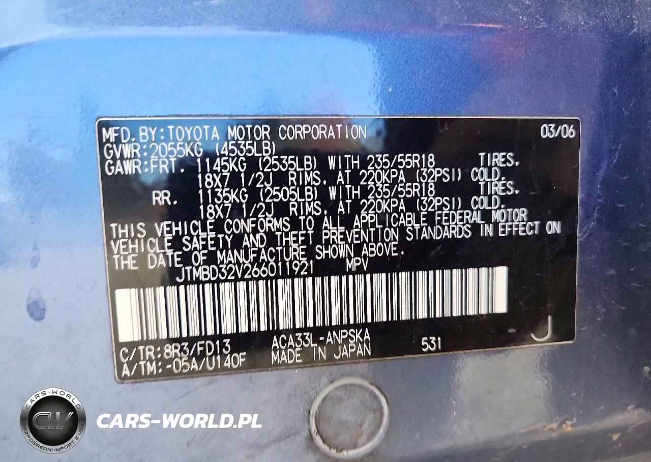 2006 Toyota Rav4 Sport VIN:JTMBD32V266011921 - 13
