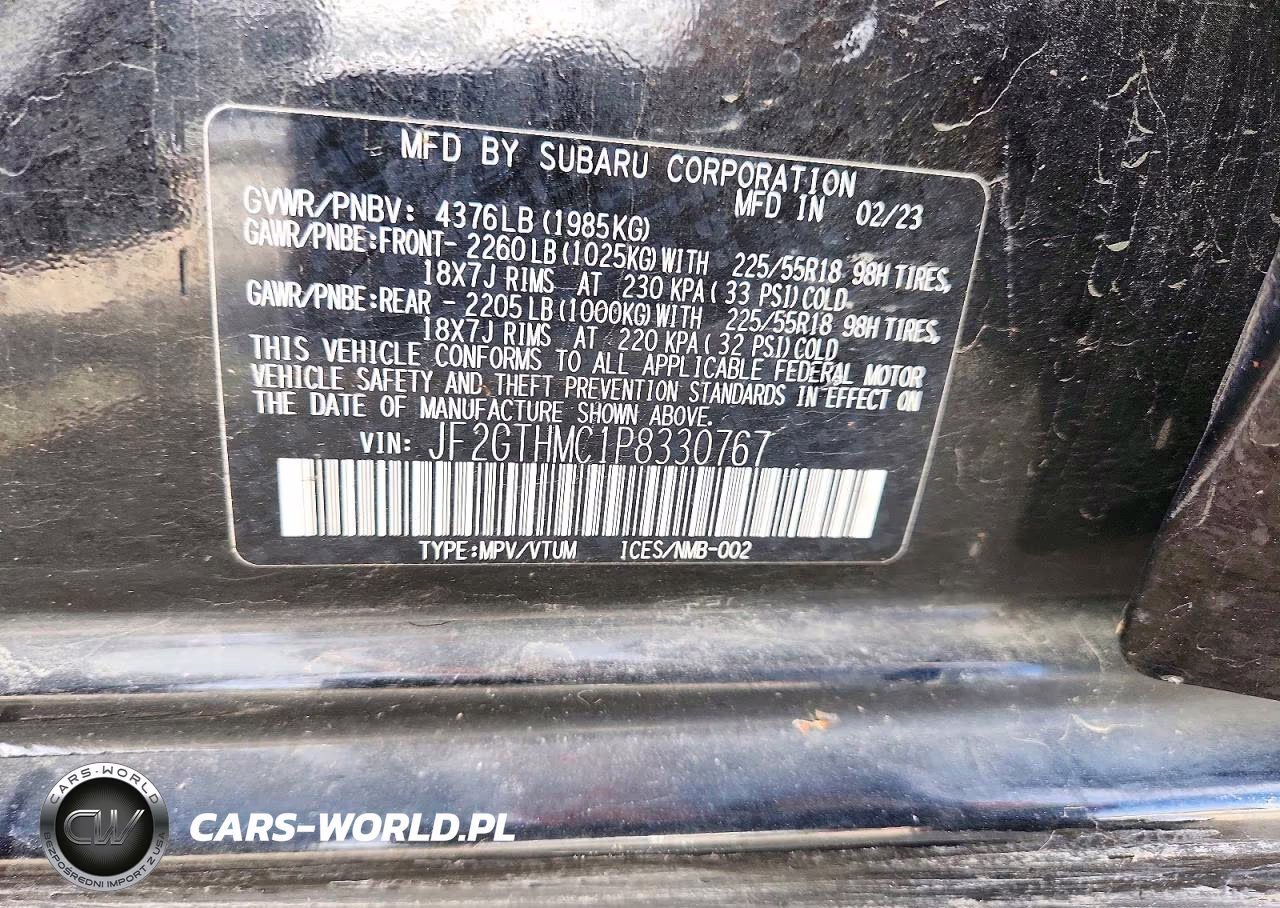 2023 Subaru Crosstrek Limited VIN:JF2GTHMC1P8330767 - 13