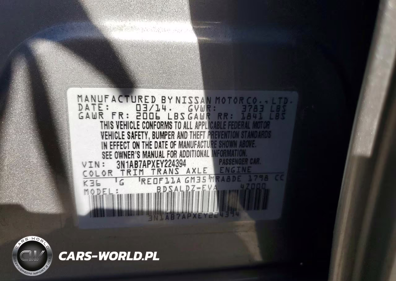 2014 Nissan Sentra Sv VIN:3N1AB7APXEY224394 - 12