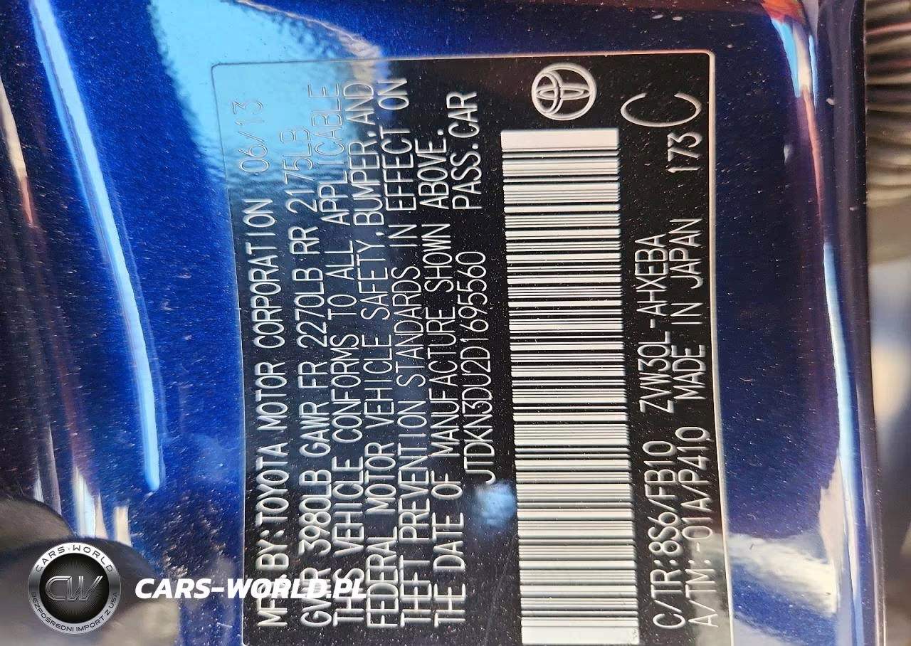 2013 Toyota Prius Three VIN:JTDKN3DU2D1695560 - 12