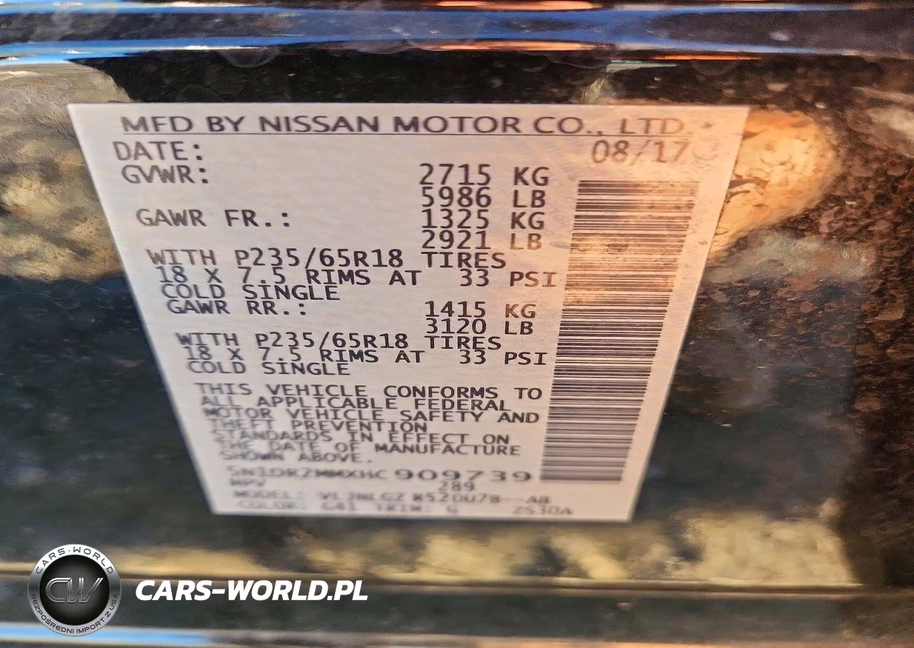 2017 Nissan Pathfinder Sl VIN:5N1DR2MMXHC909739 - 14