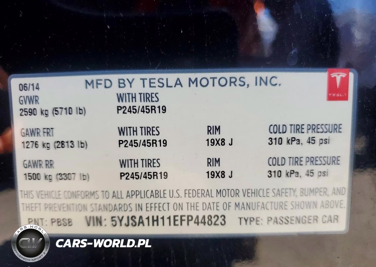2014 Tesla Model S VIN:5YJSA1H11EFP44823 - 12