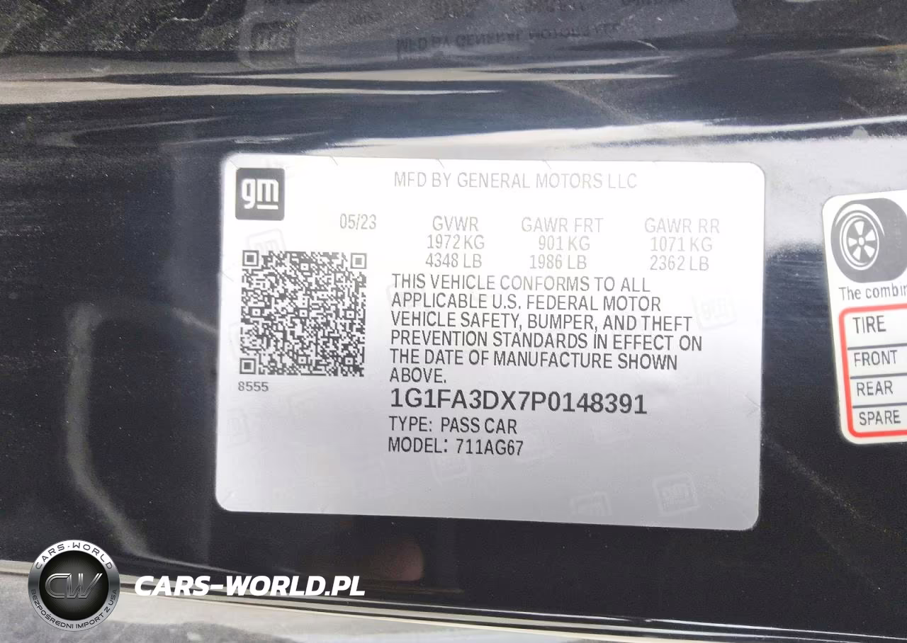 2023 Chevrolet Camaro Ls VIN:1G1FA3DX7P0148391 - 12