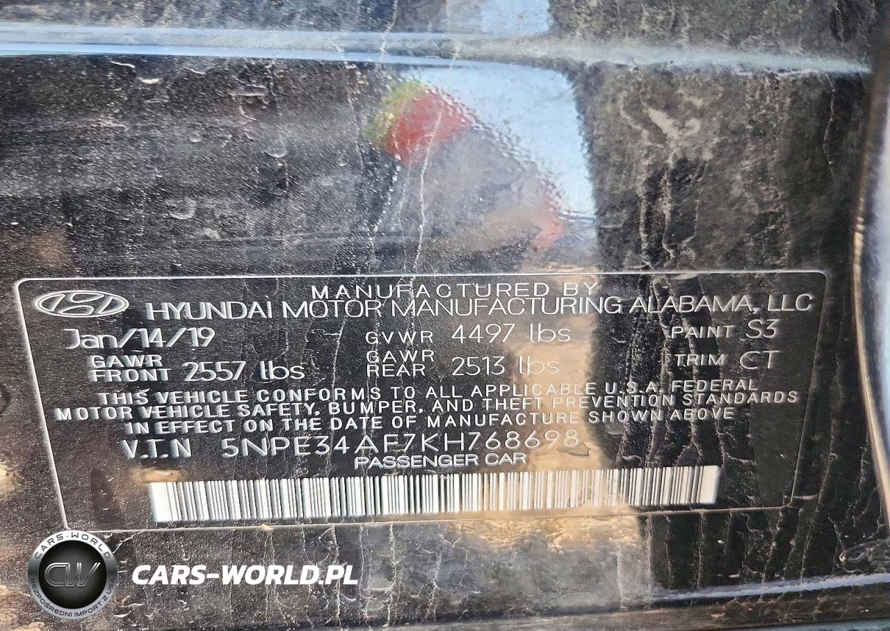 2019 Hyundai Sonata Limited VIN:5NPE34AF7KH768698 - 12