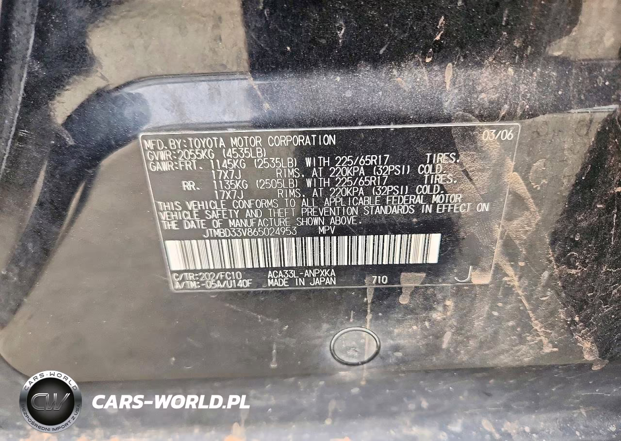 2006 Toyota Rav4 Base VIN:JTMBD33V865024953 - 13
