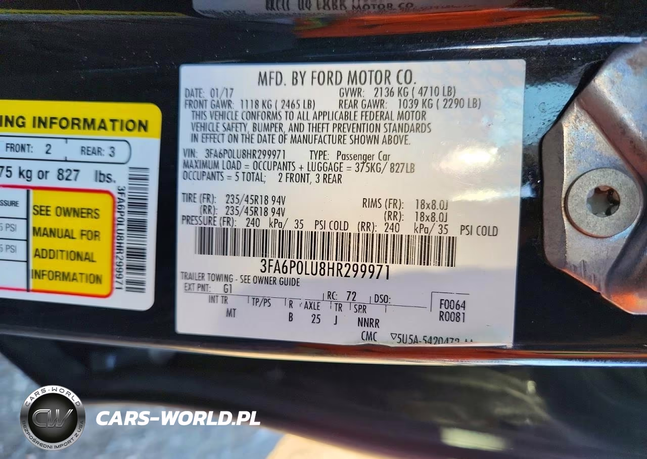2017 Ford Fusion Se Hybrid VIN:3FA6P0LU8HR299971 - 12