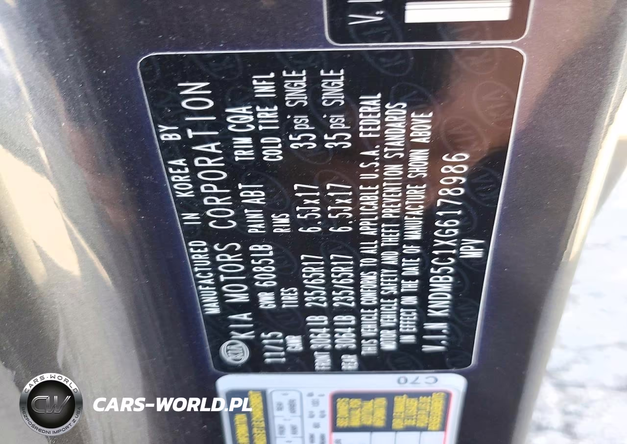 2016 Kia Sedona Lx VIN:KNDMB5C1XG6178986 - 13