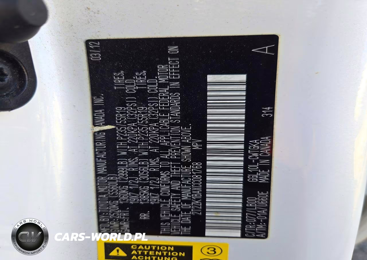 2012 Lexus Rx 350 VIN:2T2ZK1BAXCC081768 - 13