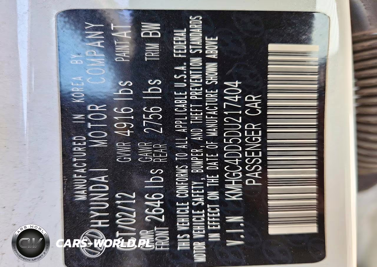 2013 Hyundai Genesis 3.8L VIN:KMHGC4DD5DU217404 - 12