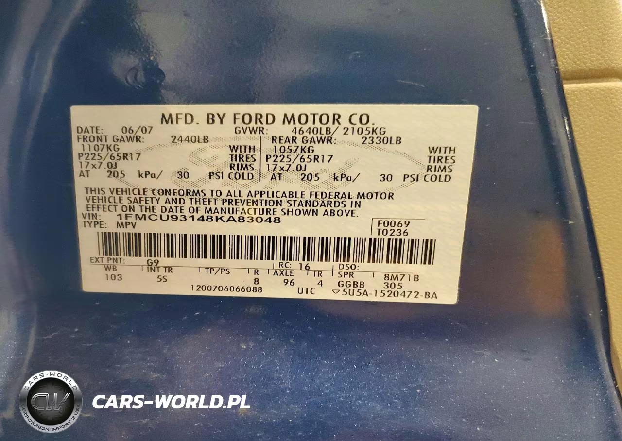 2008 Ford Escape Xlt VIN:1FMCU93148KA83048 - 13