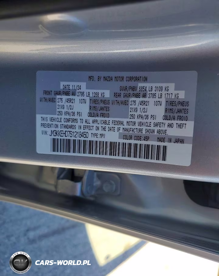 2025 Mazda Cx-90 Premium Plus VIN:JM3KKEHD7S1218450 - 13