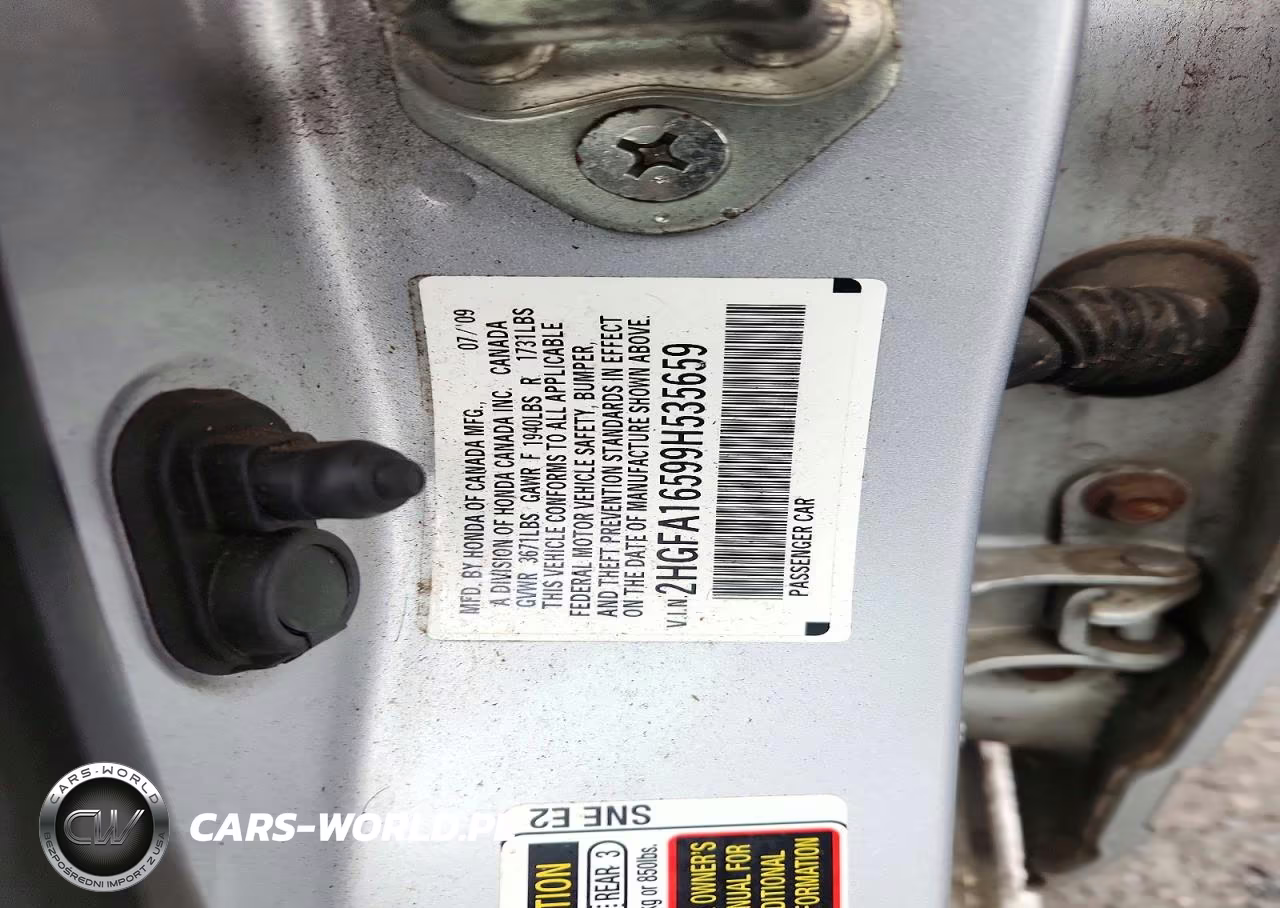 2009 Honda Civic Lx VIN:2HGFA16599H535659 - 12