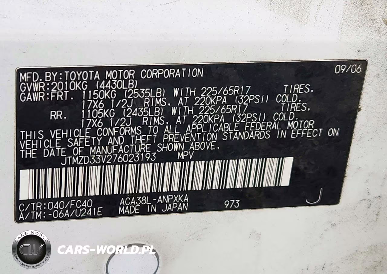 2007 Toyota Rav4 Base VIN:JTMZD33V276023193 - 13