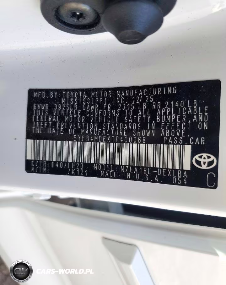 2026 Toyota Corolla Le VIN:5YFB4MDEXTP400068 - 12