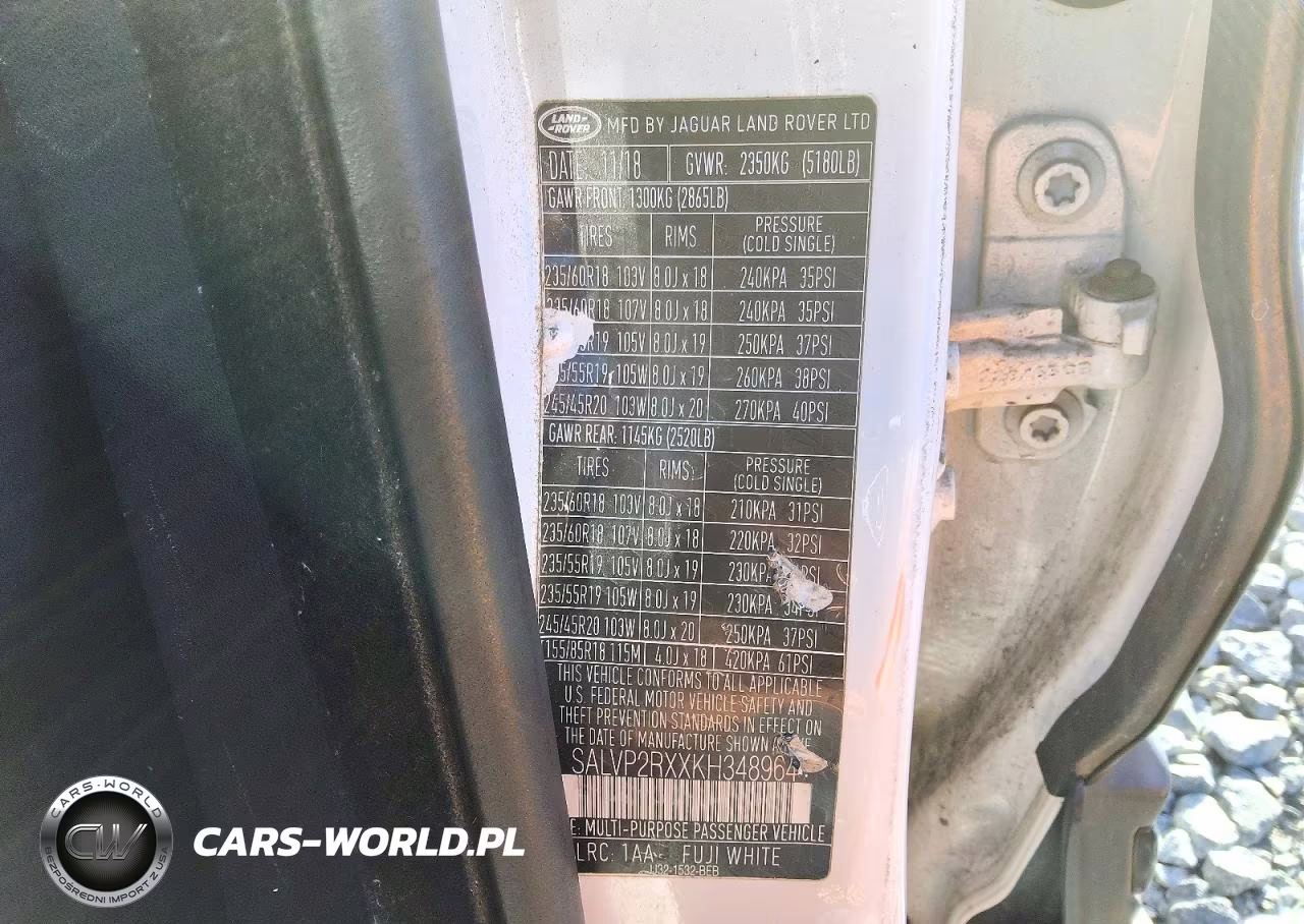 2019 Land Rover Range Rover Evoque Se VIN:SALVP2RXXKH348964 - 14