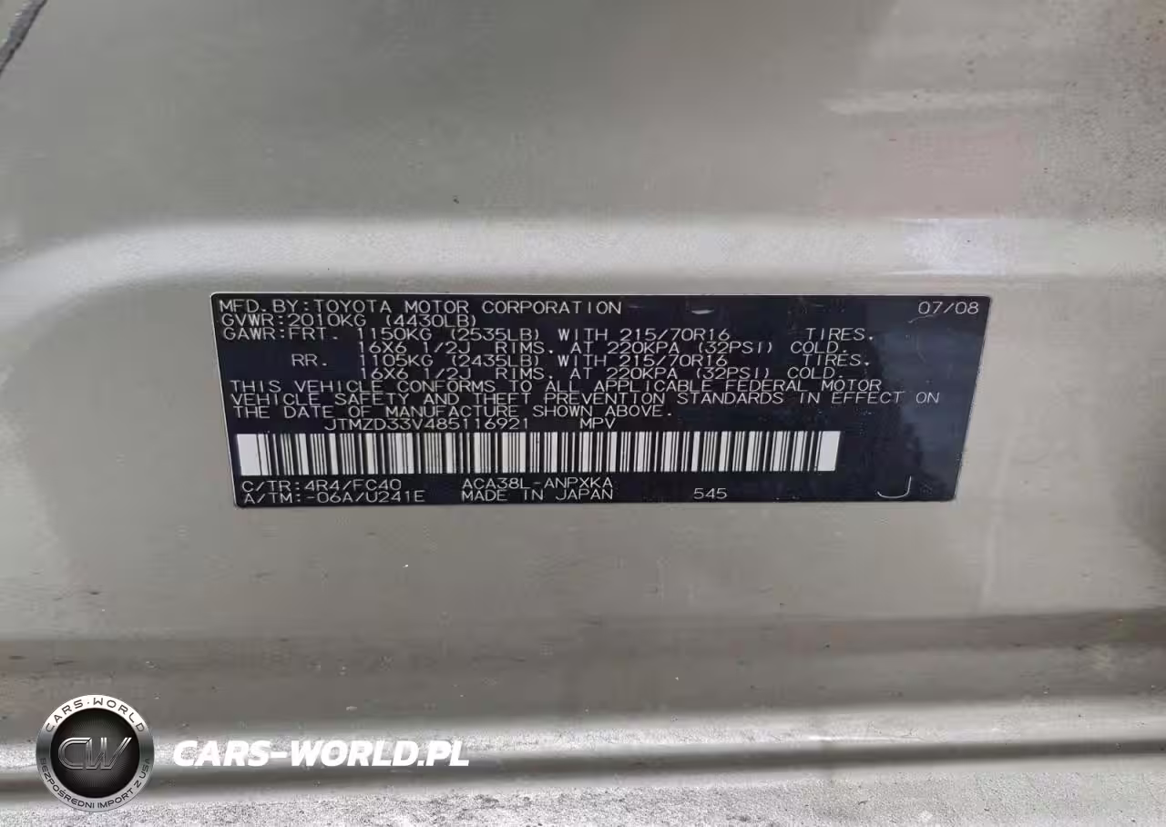 2008 Toyota Rav4 VIN:JTMZD33V485116921 - 13