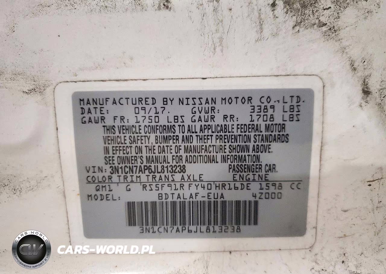 2018 Nissan Versa S VIN:3N1CN7AP6JL813238 - 12