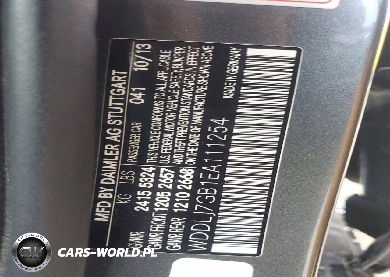 2014 Mercedes-Benz Cls 63 Amg S-Model VIN:WDDLJ7GB1EA111254 - 13