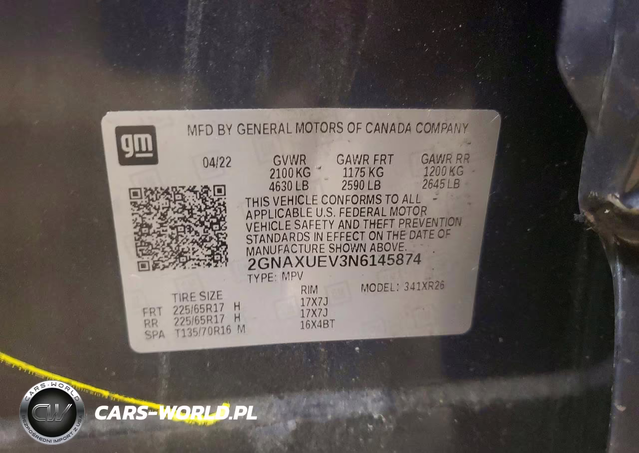 2022 Chevrolet Equinox Lt VIN:2GNAXUEV3N6145874 - 13
