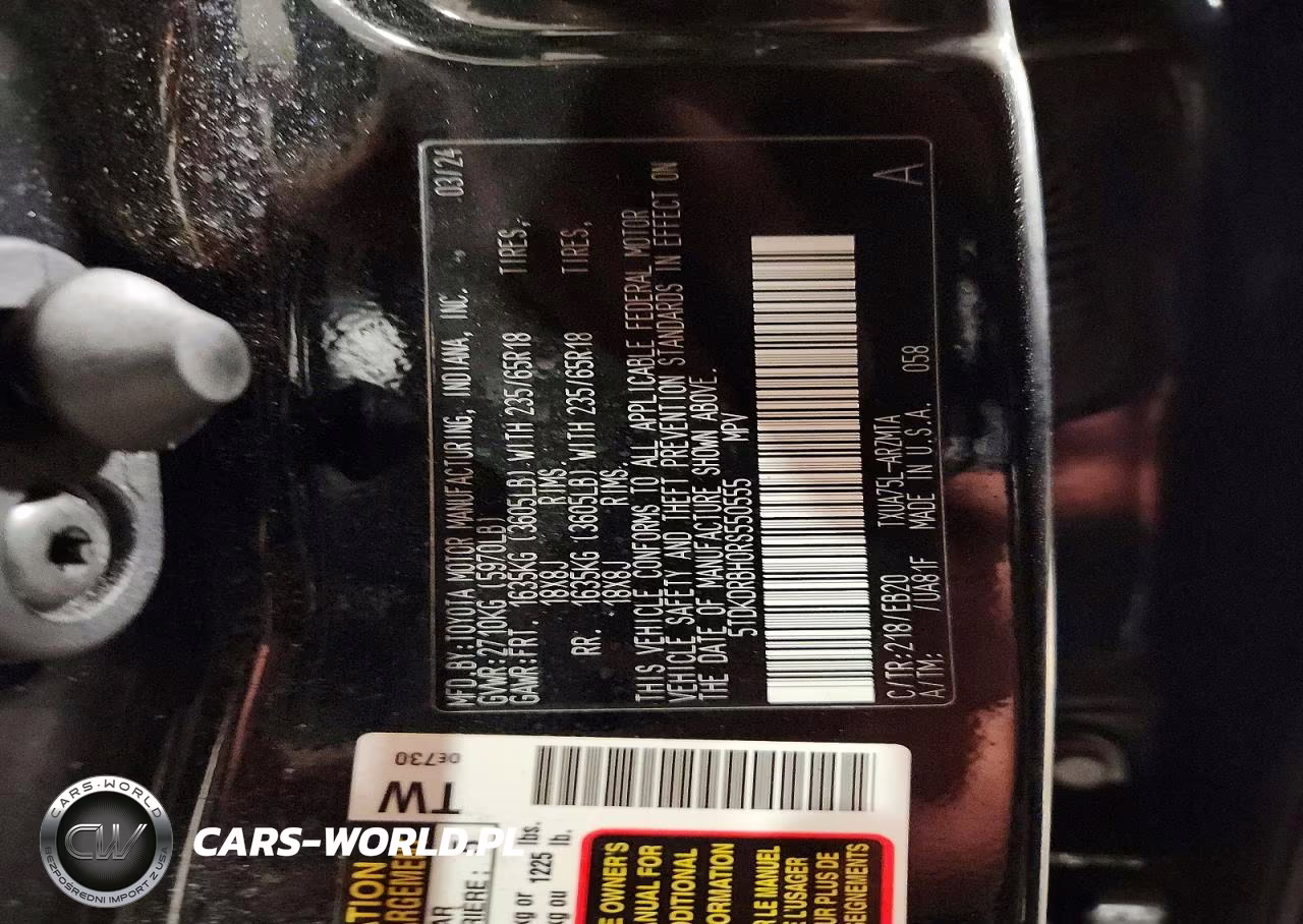 2024 Toyota Highlander Le VIN:5TDKDRBH0RS550555 - 13