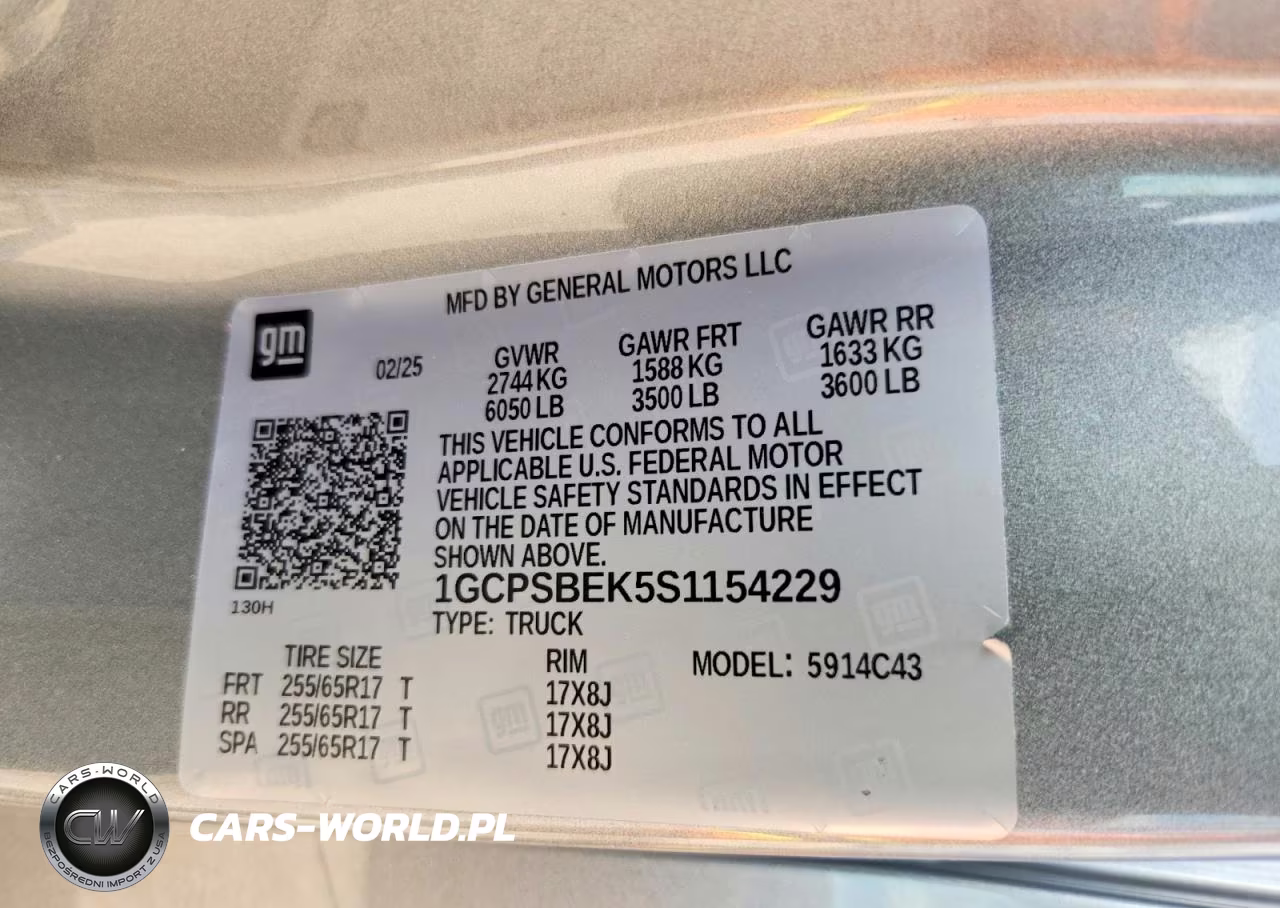 2025 Chevrolet Colorado VIN:1GCPSBEK5S1154229 - 13