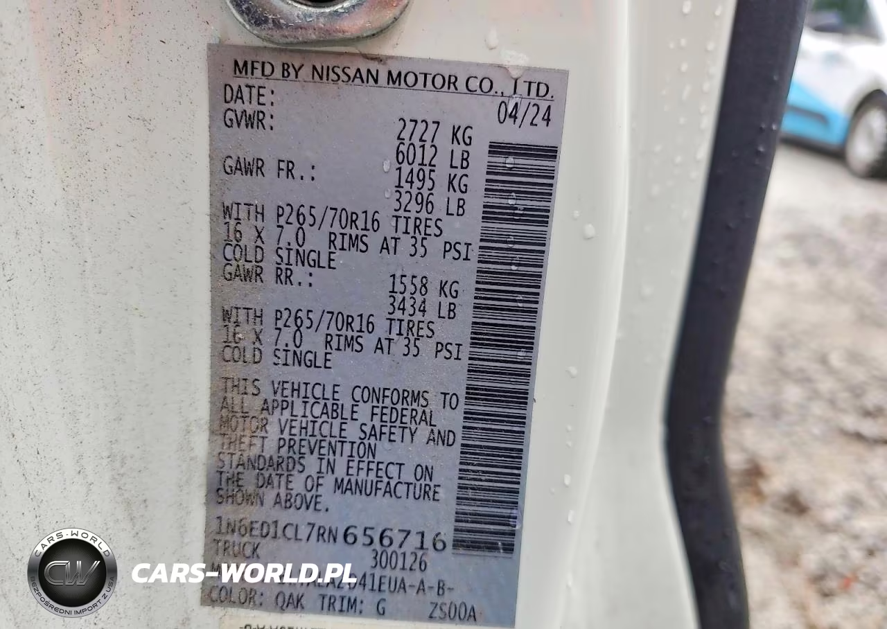 2024 Nissan Frontier S VIN:1N6ED1CL7RN656716 - 12