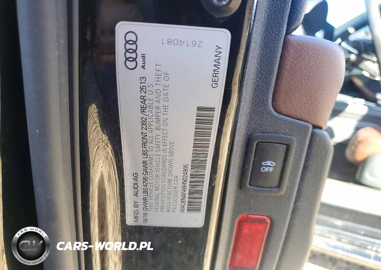 2017 Audi A4 Premium Plus VIN:WAUENAF46HN024905 - 12