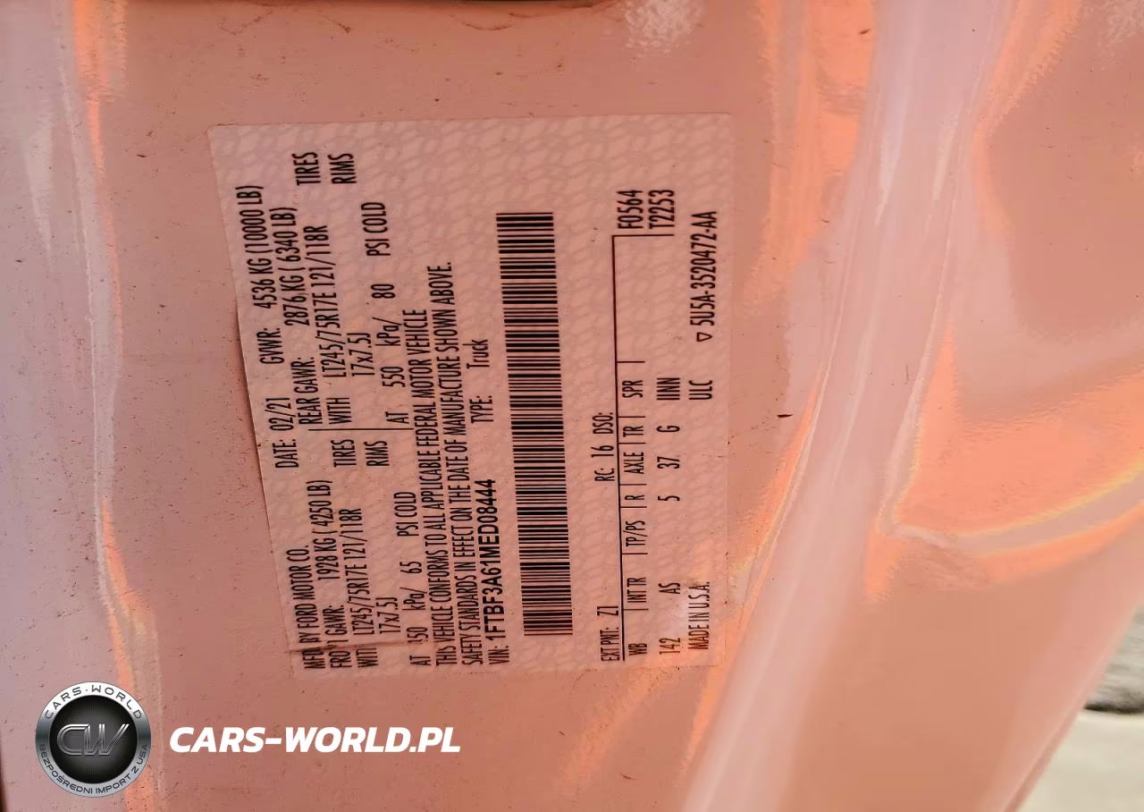 2021 Ford F350 Super Duty VIN:1FTBF3A61MED08444 - 12